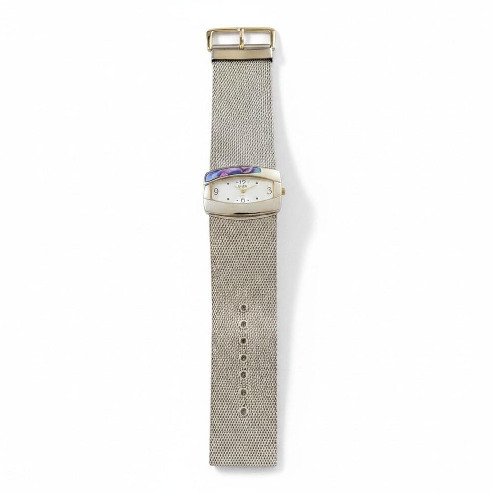 Kristine Womens Watch White Dial Silver Case Mesh Bracelet Quartz 01957